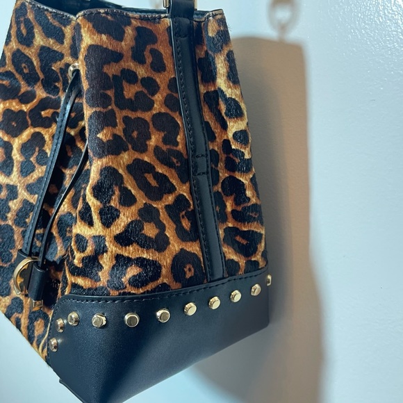 Women's Michael Kors Brown Leopard Print Mercer Gallery Bag - Picture 7 of 14